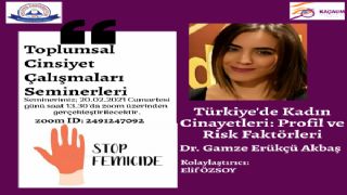 Toplumsal Cinsiyet Seminerleri: Türkiye'de Kadın Cinayetleri: 